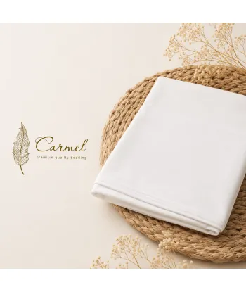 Долен чаршаф памучен сатен гладък Carmel за хотел ⭐ Избери качествено и луксозно хотелско спално бельо от Pamuk.bg ⭐ Поръчай сега! снимка 1