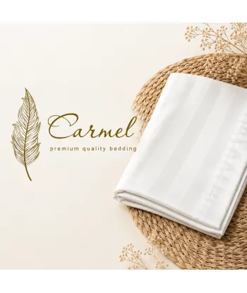Хотелска калъфка за възглавница Carmel памучен сатен дебело райе ⭐ Избери качествено и луксозно хотелско спално бельо от Pamuk.bg ⭐ Поръчай сега! снимка 1